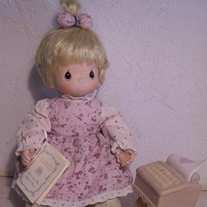 1995 PRECIOUS MOMENTS 15" BISQUE PORCELAIN DOLL - YOU ARE THE TYPE I LOVE